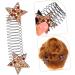 WOFASHPURET Invisible Hairpin Hair Pin Comb Star Hair Clip Star Clips Hair Clips for Women Hair Accessories for Girls Hair Finishing Fixer Comb Tiara Bangs Holder Miss Resin 13.50X4.00X0.50CM Yellow - Buy Online on GoSupps.com