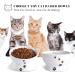 Y YHY Raised Tilted Cat Food and Water Bowl Set - No Spill, Elevated Ceramic Feeder for Flat-Faced Cats and Small Dogs (White, Set of 2) - Buy Online on GoSupps.com