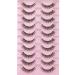Calphdiar Cat Eye Pack 3D Natural False Eyelashes - Wispy Faux Mink Lashes - 14mm Volume - Clear Band Fake Lashes for Cat Eye Look - Buy Online on GoSupps.com