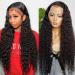 HD Lace Front Wigs Human Hair, Water Wave Lace Front Wig for Black Women 13x4 Transparent Lace Frontal Human Hair Wigs Pre Plucked With Baby Hair Curly Wigs Brazilian Virgin Human Hair Wet and Wavy 24 Inch 13x4 Water Wig H…