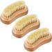 3 Pieces Natural Nail Brush Bamboo Fingernail Brushes Natural Cleaning Nail Brush Wooden Nail Scrub Brush for Manicure Pedicure Toenail Fingernail Adult Kids Supplies (Elegant Color)