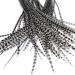 25 Real Feather Hair Extensions 7-9 Short Skinny + Rings/Loop (Grizzly) - Buy Online on GoSupps.com