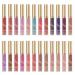 Ownest 24 Colors Matte Velvety Liquid Lipstick Set Waterproof Long Lasting Non-Stick Cup Liquid Lipgloss Beauty Cosmetics Makeup Kit