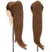 Buy Heat-Resistant Ponytail Extensions - Micro-Wavy Clip-In Hair Parts (22''/55cm) in White & Brown | Realistic Hair Quality for Stunning Styles - Buy Online on GoSupps.com