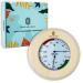 Bader Wellness Sauna Thermometer Hygrometer 2in1 with a wide solid wood frame 150mm high -quality sauna accessories heat -resistant measuring range: 20 C - 120 C/measuring range Hygrometer: 0-100% rel.F.