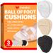 Metatarsal Pads Women (3 Pairs) Ball of Foot Cushions for Women High Heel Pads for Shoes Reusable Metatarsal Pads Non-Slip Shoe Inserts for Women One Size Fits (Beige & Black & Clear)