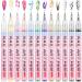 Amaxiu nail art character pencil 12 colors nail art pens set waterproof nail polish pencil fast -drying nail art graffiti painting pencil diy abstract lines detail pen (0.5mm)