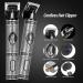 Rumia Cordless Hair Clippers for Men - Fast Charging Precision Trimmer with Low Noise, Metal Housing, Longbeard Trimmer and 4 Combs - Silver - Buy Online on GoSupps.com
