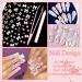 BELICEY 1000PCS 3D Nail Charms - Cute Butterfly Bow Star Heart & Moon Designs for Nail Art DIY - Includes Picker Pencil & Tweezer - Pink & White Flower Collection - Buy Online on GoSupps.com
