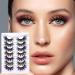 Goddvenus 5D Fluffy Colored Mink Lashes 7 Pairs Pack - Rainbow Cat Eye False Eyelashes in Pink, Blue, Purple, Yellow | Dramatic Colorful Eyelashes - Buy Online on GoSupps.com