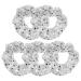 Solustre 5 pieces Christmas Hair Scrunchies Elastic hair tie ponytail holder hair straps girl women women hair jewelry headdress festival gift silver