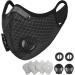Habac Studio Mesh Sports Face Mask + 6pcs PM 2.5 Filters | Reusable & Washable | Dust Breathing Valves | UK Seller Navy - Buy Online on GoSupps.com