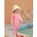 weVSwe Baby Toddler Boy Swimsuit | UPF 50+ Sun Protection Rash Guard Swimwear | Crotch Zipper | Pink Whale | 0-3 Years - Buy Online on GoSupps.com