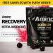 Amino Recovery Powder - Blue Raspberry 22 Servings - EAA & BCAA Intra Workout Drink - 5000mg Amino Acids - Muscle Recovery Aid - Vegan & Sugar Free - Buy Online on GoSupps.com