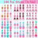 144Pcs Kids Press on Nails - Colorful Days | Thrilez Girls False Nails for Children | Pre Glue Stick on Short Nails Decoration Gift for Kids & Teens (Ages 7-12) - Buy Online on GoSupps.com