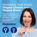 GuruNanda Mentadent Tongue Cleaner - Dual Action Brush & Scraper for Bad Breath & Odor Elimination (Multi-Color) - Buy Online on GoSupps.com