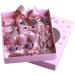 Seatecks 18 pieces girls hair accessories set gift box hair clip hair clip nice party bowknot flower multi style hairpin pink for little girl baby toddler pink (18 pieces)