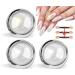 Ledsuuei White Pearl Chroma Nail Powder 3Pcs Aurora Ice Shimmer Chrome Nail Powder Chrome Pigment Powder for Nails Glazed Donut Glitzer Puder Nails Mirror Effect Glitter Powder for Nail Salon E-White