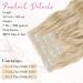 Reecho Clip In Extensions - 4PC Natural Blonde 60cm Thick Hair Extensions for Beachy Waves | Invisible Tip Soft Hair - Buy Online on GoSupps.com