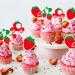 TSJ 16PCS Strawberry Cupcake Toppers Fruit Cupcake Sticks Cake Decoration for Strawberry Theme Party Baby Shower - Buy Online on GoSupps.com