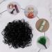 2000 Mini Elastic Hair Ties - Soft Black Rubber Bands in Plastic Box for Baby Girls Wedding Hairstyles & Small Dreadlocks - Buy Online on GoSupps.com
