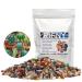 RIFNY Decorative Polished Rocks, 0.3" Gravel Rocks Crushed Crystal for Plant Flower Pots Succulents Cactus Bamboo Plant Vase Filler Aquarium Fish Tank Decorations and DIY Craft (1.5 LB, Color) Mixed