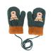 RUIXIA Kids Winter Knitted Gloves Cute Cartoon Bear Hang Neck Mittens Newborn Baby Warm Mitten Thicken Cashmere with Rope Mitten Thermal Full Finger Wrist Glove Boy Girl 0-3Y Gift Deep Green