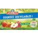 ANDROS - Fruit Compote - Recyclable Bottle - Lightweight - Apple Flavor - Ideal for Kids Snack - 20 Units (Pack of 1) - Buy Online on GoSupps.com