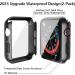 Misxi Waterproof Hard Case with Tempered Glass for Apple Watch Series 6/SE/5/4 40mm - Durable Protective Cover with Screen Protector (2-Pack) Matte Black - Buy Online on GoSupps.com