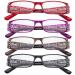 CessBlu Ladies Floral Design Reading Glasses 4 Pack with Crystals for Women Reading 4pc-mix 1.75 x