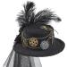 Steampunk Hair Clip Vintage Steampunk Lace Veil Hair Pieces | Chic Headwear Unique Gothic Hair Accessories with Small Hat for Masquerade Role Costume - Buy Online on GoSupps.com