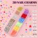 3D Flower Nail Gems & Rhinestones - Colorful Manicure Charms with Glue & Tools | UV/LED Required - Buy Online on GoSupps.com