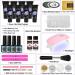 Poly Nail Gel Kit - 8 Color All-in-One Nail Art Set with Builder Gel - False Nail Extension & Crystal Clear Design - Starter Kit for Nail Enhancement - Includes Light (B) - Buy Online on GoSupps.com
