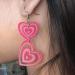 Buy Feylie Heart Earrings for Women | Hollow Glittering Cardiac Statement Earrings | Perfect Valentine's Day Gift | Light Acrylic Design - Buy Online on GoSupps.com