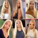 22 Inch Blonde Lace Front Wig Human Hair 150% Density Pre-plucked HD 613 Straight Lace Frontal Wig for Women - Glueless and Natural Looking - Buy Online on GoSupps.com