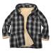 Hanxiulin coat plush jacket hoodie jacket oversize winter coat men warm winter jacket on both sides transition jacket lightweight quilted transition jacket coat outerwear winter coat plush jacket black XL