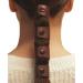Jissy Leather Hair Ties - Chestnut/Marron - Small Size - Glossy Brown Snaps | Ponytail Holder for Men and Women - Buy Online on GoSupps.com