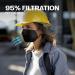 SURESAFE 10 Pack Black Mask - 5 Ply Face Mask Masks Disposable for Adult With Adjustable Ear Loops & Nose Bridge Dust Mask - Buy Online on GoSupps.com