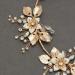 SWEETV Gold Crystal Flower-Leaf Bridal Headband | Wedding Hair Accessories for Brides - Buy Online on GoSupps.com