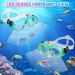 Kids Swim Goggles Snorkel Diving Mask Set | Anti-Fog, Anti-Leak, Nose Cover | 2 Pcs with 2 Pair Earplugs | for Swimming, Snorkeling, Beach Pool | Ages 6-14 | Blue Green - Buy Online on GoSupps.com