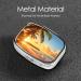 Sunset Hawaiian Palm Tree Compact Mini Pill Box | Travel-Friendly Lightweight Easy Open Design | Square-Shaped Full Frame Print - Buy Online on GoSupps.com