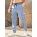 Elegancity Men's Cargo Trousers - Regular Fit Drawstring Sweatpants with Pockets (A-sky Blue, 38-46) - Buy Online on GoSupps.com