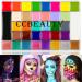 CCbeauty Professional Face Painting Kit 36 Colors + Avocado Cleansing Towel - Halloween Makeup & Cosplay Palette | Sfx Special Effects Makeup Kit - Buy Online on GoSupps.com