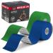 Effekt Kinesiology Tape Waterproof (5 m x 5 cm) 2 Rolls - Elastic Physio Tape for Muscle Support and Injury Recovery Medical Tape Sports Tape Strapping Durable Kinesthetic Tape (Dark Blue + Green) Green + Dark Blue 2 Rolls