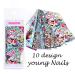 Graffiti Nail Art Foil Stickers - Holographic Transfer Decals for Women & Girls - Buy Online on GoSupps.com