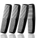 Soft 'N Style Hair Care 4-Pack Comb - Not Breakable - mens comb/fine tooth comb/peines para cabello (Black) (Black)