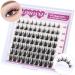 Lash Clusters Eyelash Extension Cluster Lashes Natural Look Eyelashes 8-16MM Mixed Length Eyelash DIY Individual Lashes Wispy Lash Cluster Extensions Pack by ALPHONSE(70 Pcs) Style D