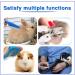 6-Piece Rabbit Grooming Kit with Shedding Slicker Brush, Bath Massage Glove, Nail Clipper, Flea Comb - Blue | For Bunny, Puppy, Kitten, Guinea Pig, Hamster, Ferret & Small Pets - Buy Online on GoSupps.com