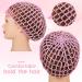 9 Piece Mesh Crochet Hair Net Snood Hat Set for Women- Black Pink | Hair Cover for Sleeping and Styling - Buy Online on GoSupps.com