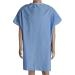 DMI Hospital Patient Gown 36 Long Blue - Unisex Back & Shoulder Snap - 1 Count - Buy Online on GoSupps.com